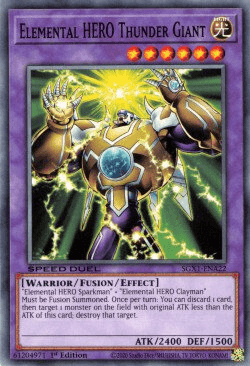 Elemental HERO Thunder Giant [SGX1-ENA22] Common - Josh's Cards