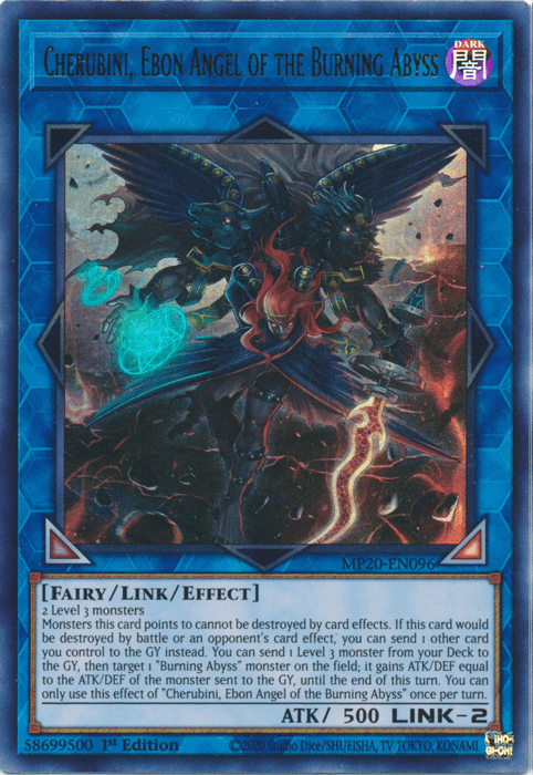 Cherubini, Ebon Angel of the Burning Abyss [MP20-EN096] Ultra Rare - Josh's Cards