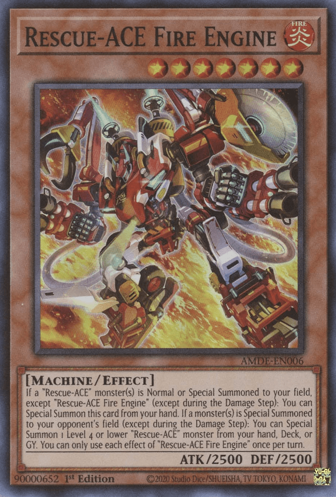 Rescue-ACE Fire Engine [AMDE-EN006] Super Rare - Josh's Cards