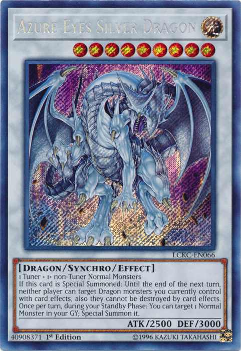 Azure-Eyes Silver Dragon [LCKC-EN066] Secret Rare - Josh's Cards