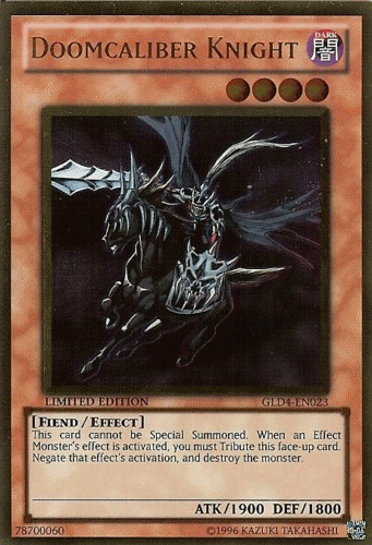 Doomcaliber Knight [GLD4-EN023] Gold Rare - Josh's Cards