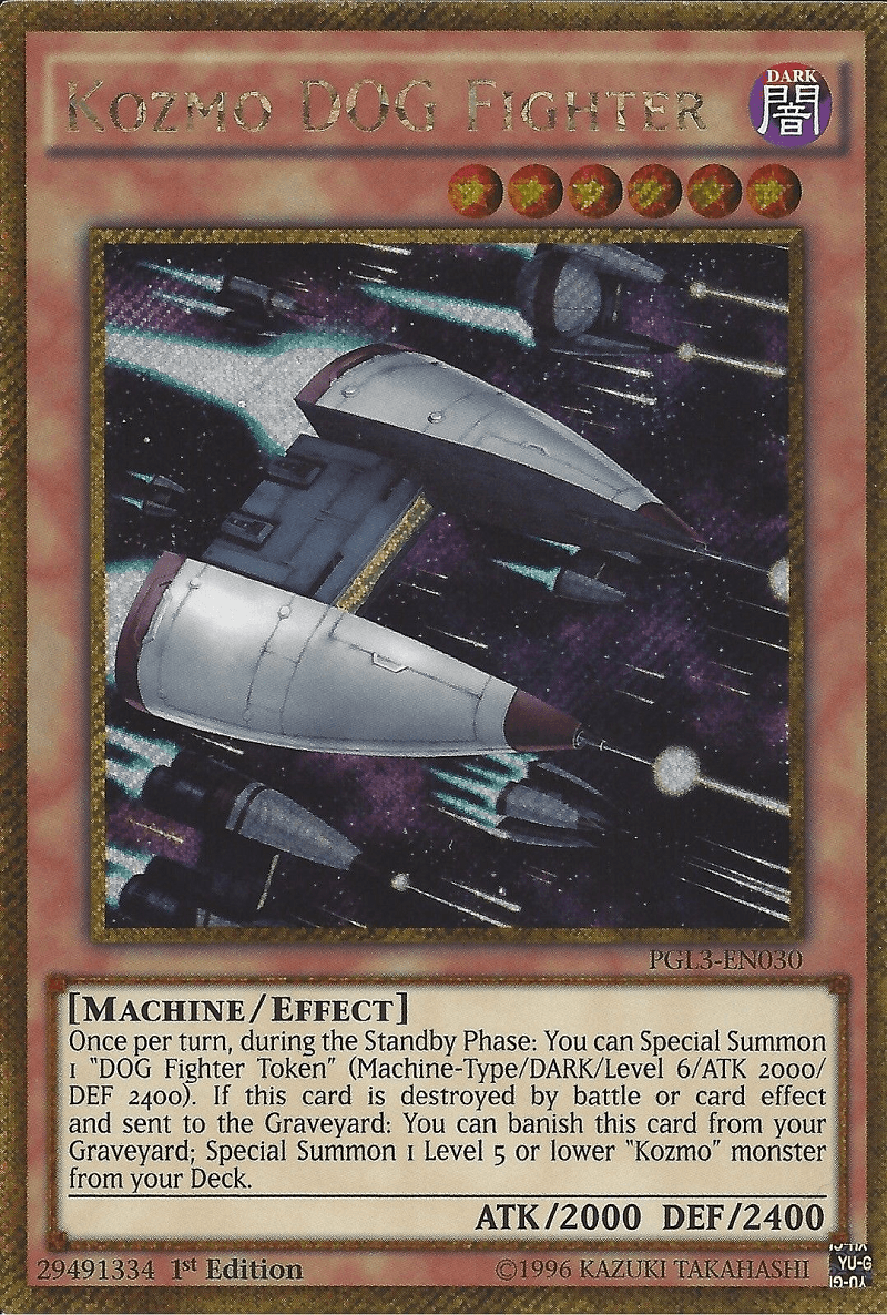 Kozmo Dog Fighter [PGL3-EN030] Gold Secret Rare - Josh's Cards