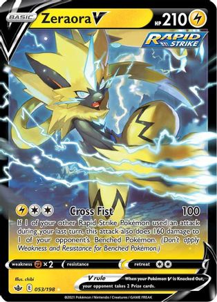 Zeraora V [53] (Chilling Reign) Holofoil