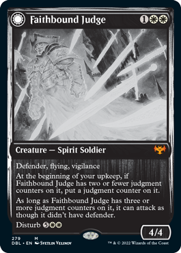 Faithbound Judge // Sinner's Judgment (DBL-279) - Innistrad: Double Feature: (Double Faced Transform) Foil