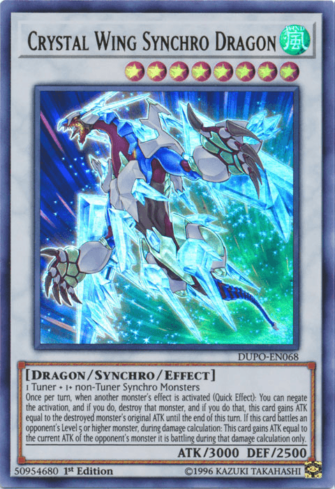 Crystal Wing Synchro Dragon [DUPO-EN068] Ultra Rare - Josh's Cards