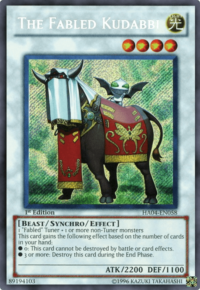 The Fabled Kudabbi [HA04-EN058] Secret Rare - Josh's Cards