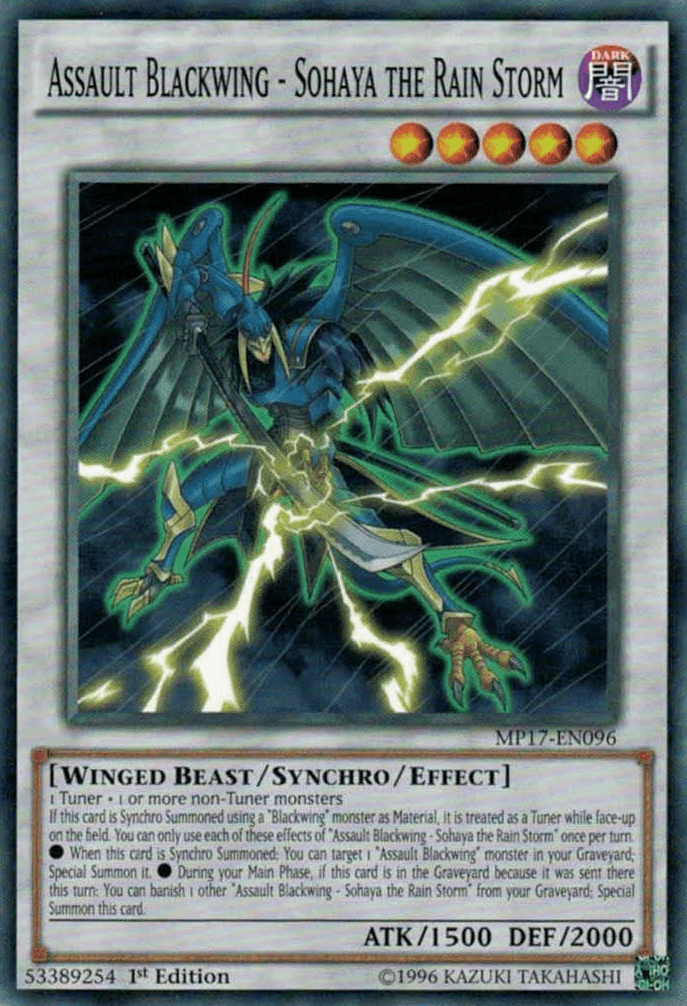 Assault Blackwing - Sohaya the Rain Storm [MP17-EN096] Common - Josh's Cards