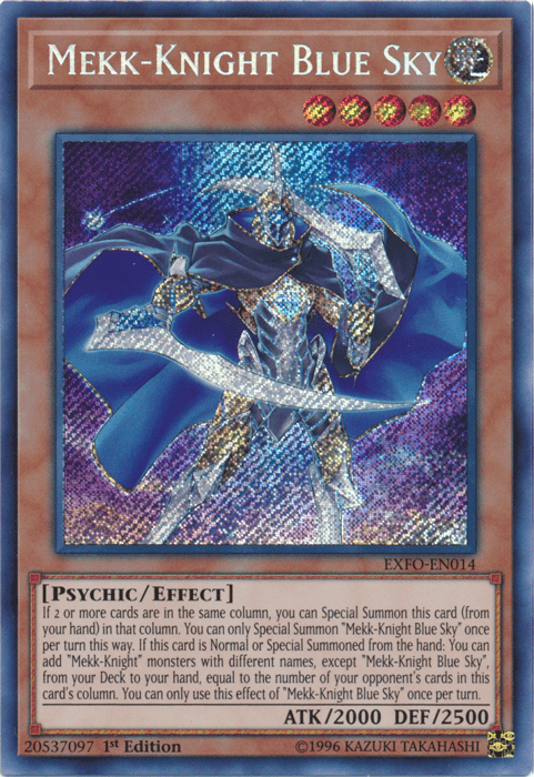 Mekk-Knight Blue Sky [EXFO-EN014] Secret Rare - Josh's Cards