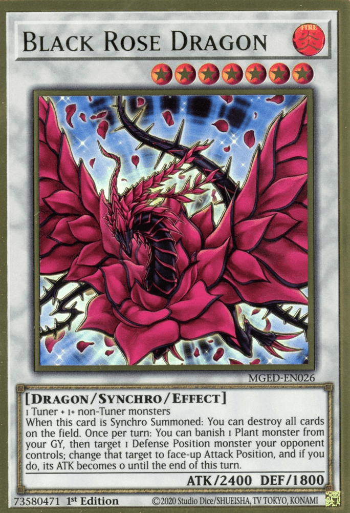 Black Rose Dragon [MGED-EN026] Gold Rare - Josh's Cards