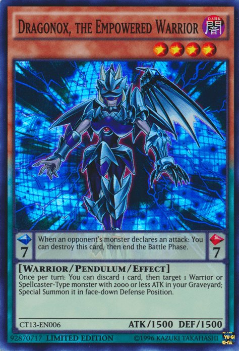 Dragonox, the Empowered Warrior [CT13-EN006] Super Rare - Josh's Cards