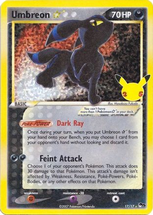 Umbreon Star 017/17 - Celebrations Classic Collection Holofoil