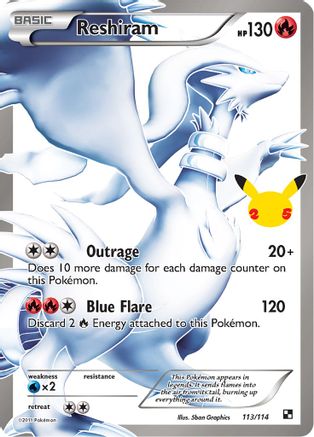 Reshiram 113/114 - Celebrations Classic Collection Holofoil