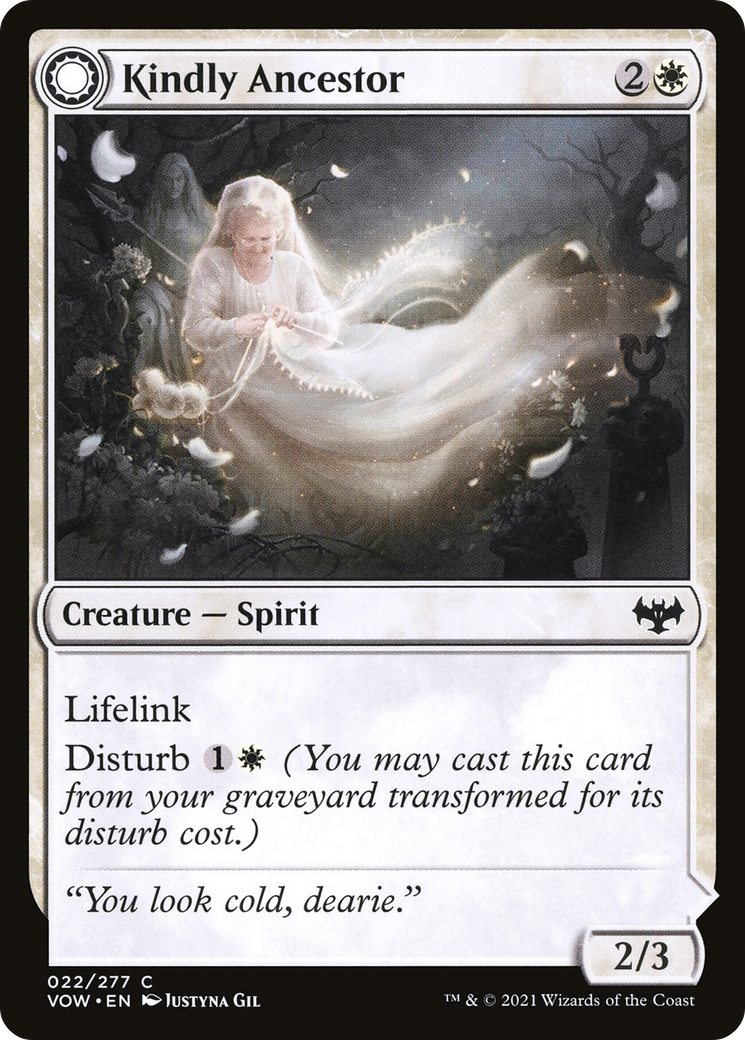 Kindly Ancestor // Ancestor's Embrace (VOW-022) - Innistrad: Crimson Vow: (Double Faced Transform) Foil