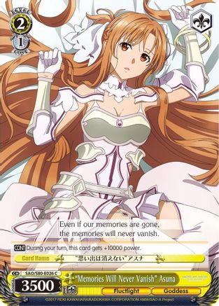 "Memories Will Never Vanish" Asuna (SAO/S80-E026 C) - Sword Art Online -Alicization- Vol.2