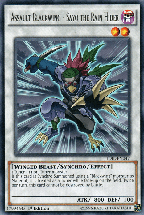 Assault Blackwing - Sayo the Rain Hider [TDIL-EN047] Rare - Josh's Cards