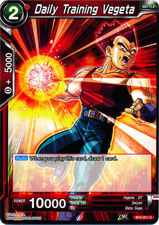 Daily Training Vegeta (BT4-011) [Colossal Warfare] Parallel Foil
