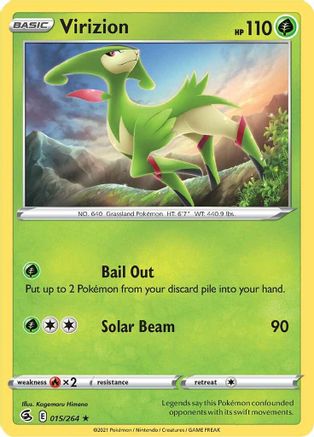Virizion 015/264 - SWSH08 Fusion Strike Reverse Holofoil