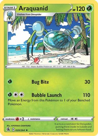 Araquanid 020/264 - SWSH08 Fusion Strike Reverse Holofoil