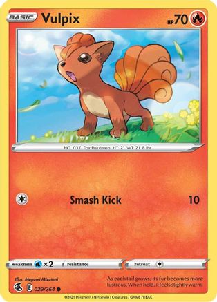 Vulpix 029/264 - SWSH08 Fusion Strike Reverse Holofoil