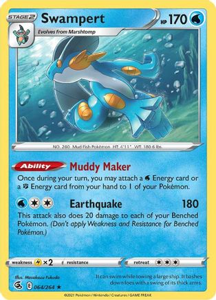 Swampert 064/264 - SWSH08 Fusion Strike Reverse Holofoil