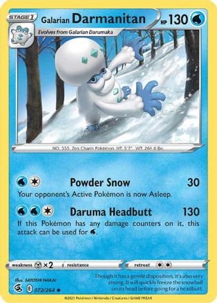 Galarian Darmanitan 072/264 - SWSH08 Fusion Strike