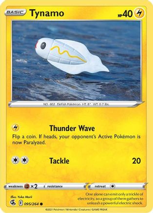 Tynamo 095/264 - SWSH08 Fusion Strike Reverse Holofoil