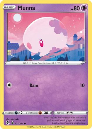 Munna 121/264 - SWSH08 Fusion Strike Reverse Holofoil