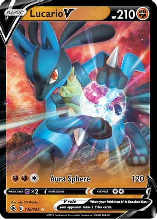 Lucario V [146] (Fusion Strike) Holofoil