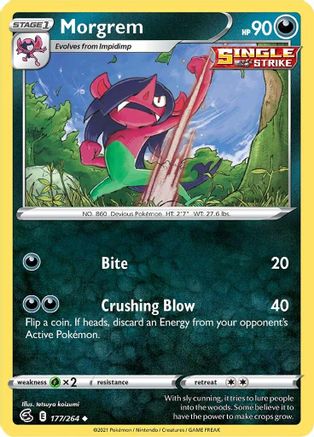 Morgrem 177/264 - SWSH08 Fusion Strike Reverse Holofoil