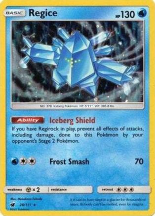Regice (Cosmos Holo) 028/111 - SM Promos Holofoil