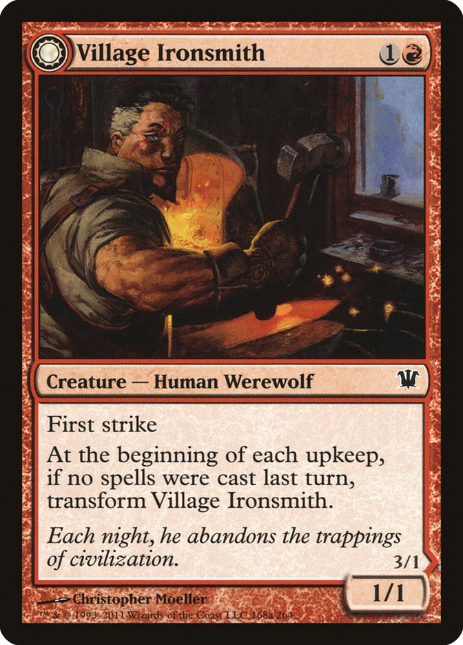 Village Ironsmith // Ironfang (ISD-168) - Innistrad: (Double Faced Transform) Foil