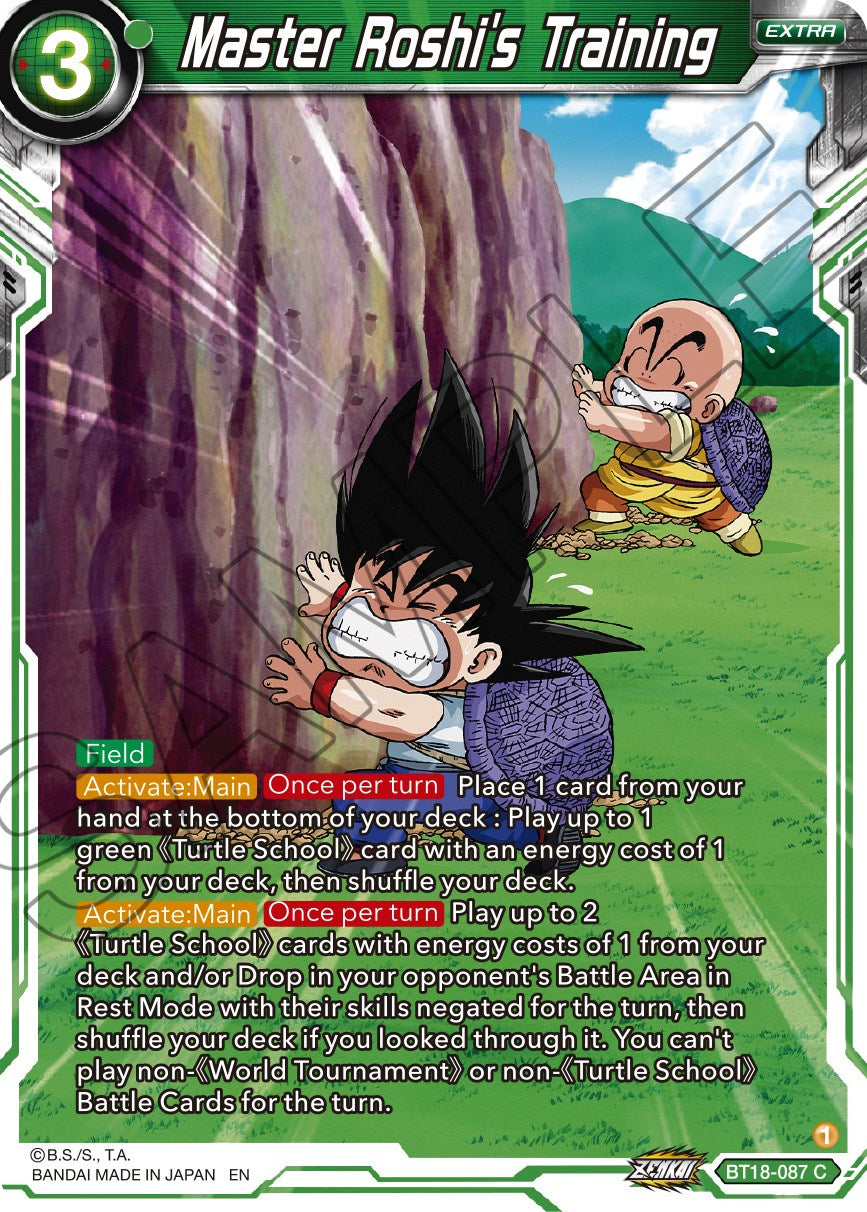 Master Roshi's Training (BT18-087) [Dawn of the Z-Legends] Parallel Foil