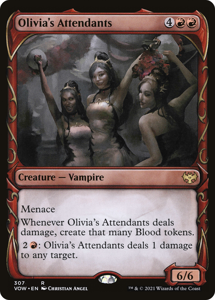 Olivia's Attendants (VOW-307) - Innistrad: Crimson Vow: (Showcase) Foil