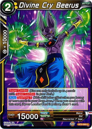 Divine Cry Beerus (BT5-089) [Miraculous Revival] Parallel Foil