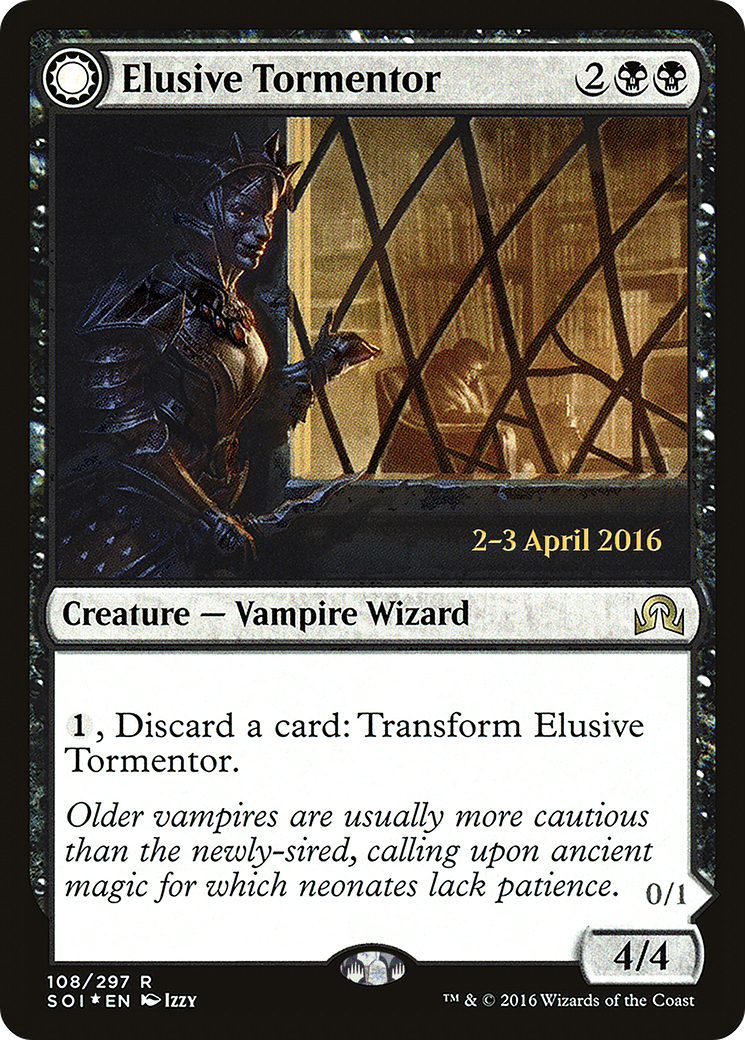 Elusive Tormentor // Insidious Mist (PRE-108S) - Shadows over Innistrad Promos: (Double Faced Transform) Foil