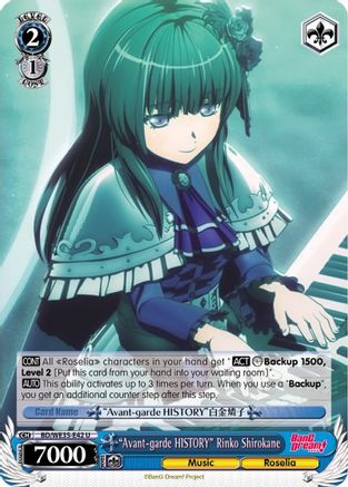 "Avant-garde HISTORY" Rinko Shirokane (Parallel Foil) (BD/WE35-E42 U) - Poppin’Party x Roselia