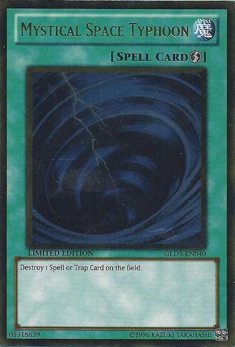 Mystical Space Typhoon [GLD3-EN040] Gold Rare - Josh's Cards