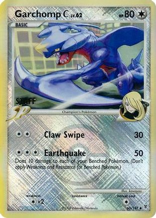 Garchomp C (League Promo) [Staff] 060/147 - League & Championship Cards Reverse Holofoil