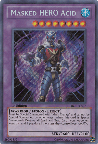 Masked Hero Acid [PRC1-EN018] Secret Rare - Josh's Cards