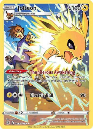 Jolteon TG04/TG30 - SWSH09 Brilliant Stars Trainer Gallery Holofoil