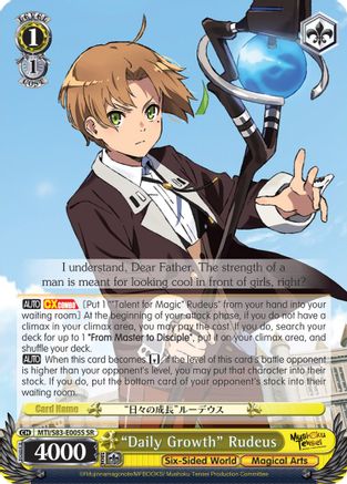 "Daily Growth" Rudeus (SR) (MTI/S83-E005S SR) - Mushoku Tensei: Jobless Reincarnation