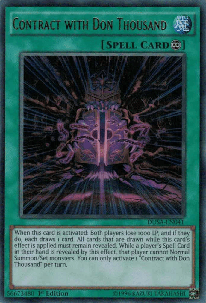 Contract with Don Thousand [DUSA-EN041] Ultra Rare - Josh's Cards