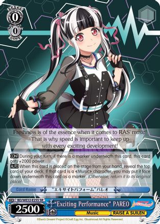 "Exciting Performance" PAREO (BD/WE32-E25S SR) - BanG Dream! Girls Band Party! Premium Booster