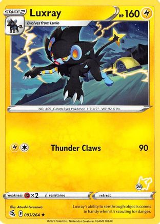 Luxray (# Pikachu Stamped) 093/264 - Battle Academy 2022
