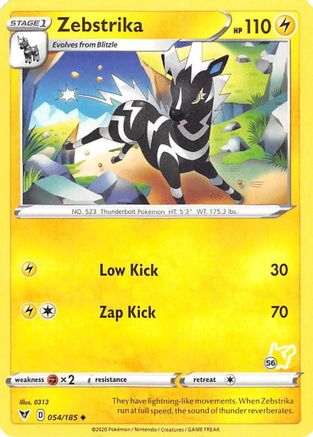 Zebstrika - 054/185 (#56 Pikachu Stamped) [54] (Battle Academy 2022)