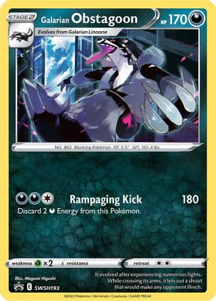 Galarian Obstagoon [SWSH193] (SWSH Black Star Promos)