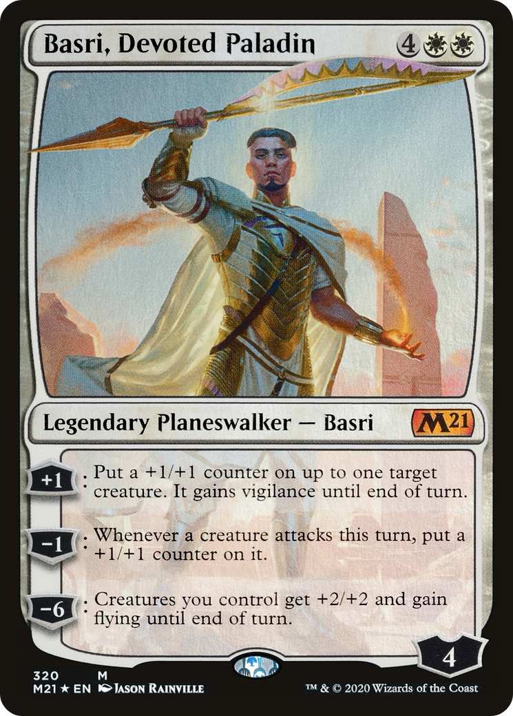 Basri, Devoted Paladin (M21-320) - Core Set 2021 Foil