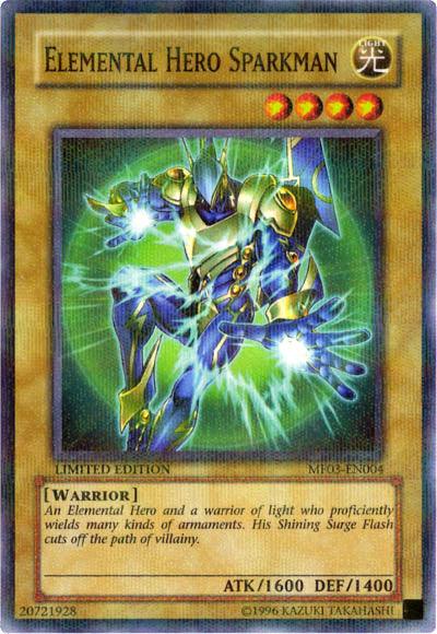 Elemental Hero Sparkman [MF03-EN004] Parallel Rare - Josh's Cards