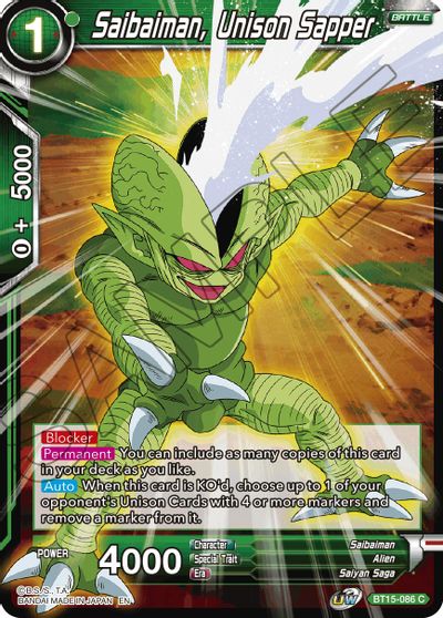 Saibaiman, Unison Sapper (BT15-086) [Saiyan Showdown] Parallel Foil