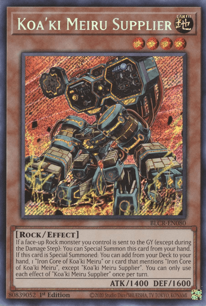 Koa'ki Meiru Supplier [BLCR-EN080] Secret Rare - Josh's Cards